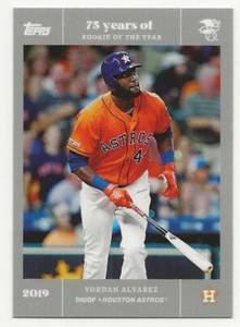 2022 Topps Rookie of the Year 75th Anniversary YORDAN ALVAREZ Platinum/75 Astros - Picture 1 of 1