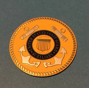 UNITED STATES COAST GUARD AUXILIARY LOGO EMBLEM 2' INCH LITHO INSERT ADHESIVE - Picture 1 of 2