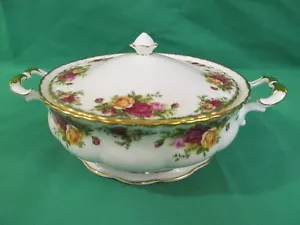 Royal Albert alte Landrosen überzogene Gemüseauflaufschale mit Deckel - Bild 1 von 12