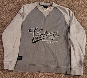 victory motorcycle Gray Sweatshirt Size Small - Picture 1 of 5