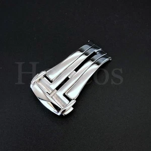 FIBBIA ACCIAIO 16 MM CINTURINO CINTURINO CHIUSURA DISTRIBUZIONE PELLE ADATTO PER OMEGA SPEEDMASTER - Foto 1 di 3