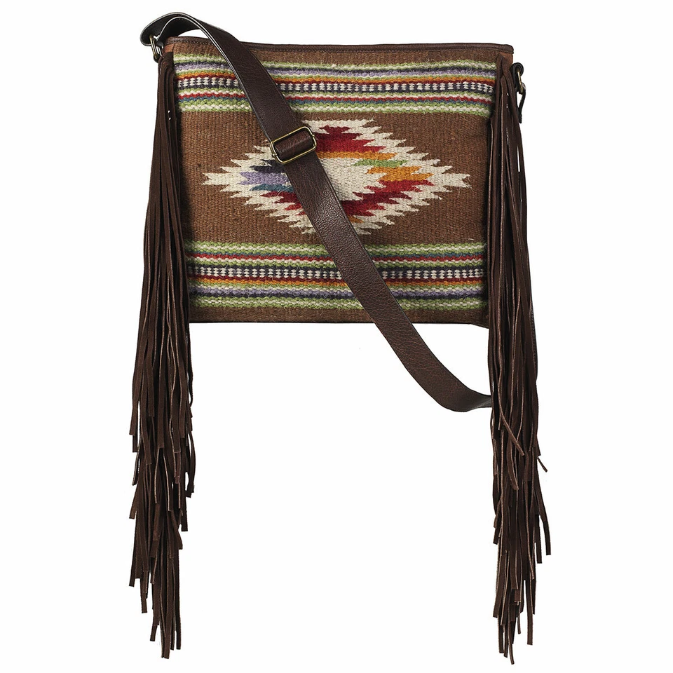 Ariat Concealed Carry Purse/Messenger Bag Aztec/Hobo Fringe