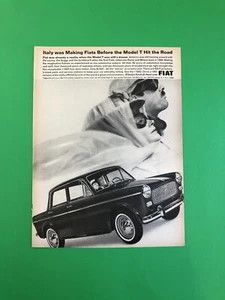 1965 1966 FIAT 1100 D ORIGINAL VINTAGE PRINT AD ADVERTISEMENT PRINTED - Picture 1 of 1