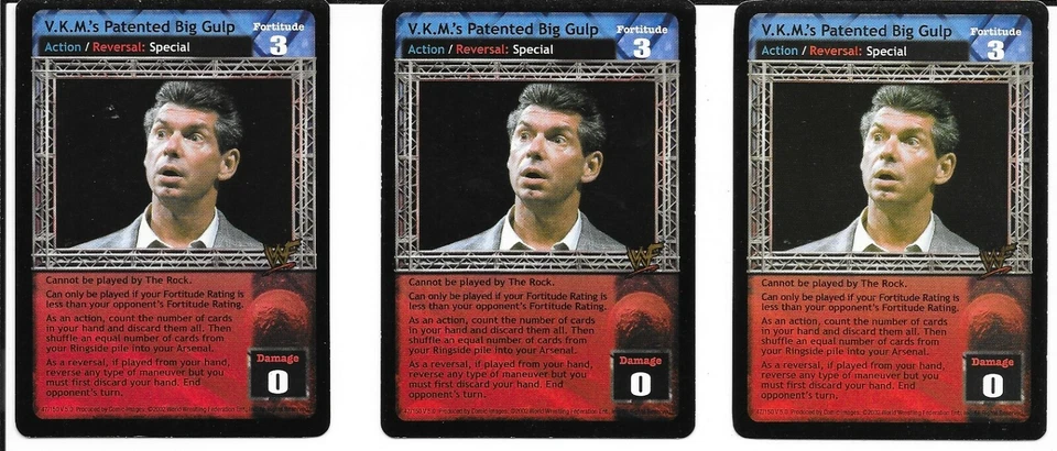 WWE RAW DEAL - 3X V.K.M.'s Patented Big Gulp *FREE SHIPPING* RARE Action / Rev - Image 1 of 1