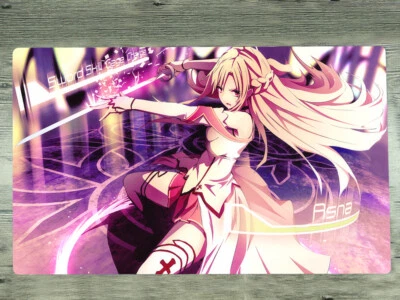 Yugioh Playmat Sword Art Online TCG CCG Pad Asuna Yuuki Trading Card Gaming Mat - Image 1 of 4