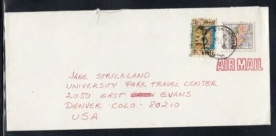 Cubierta comercial LEBANON Beirut a Denver 28-1-1961 Cancelar Foto 1 de 2