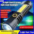 Xpe Cob Led Waterproof Camping Flashlight 4 Mode Torch Lamp For Outdoor (Silver)