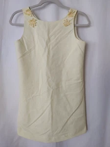 Luli & Me Shift Dress Sleeveless Round Neck Back V Neck Yellow Size 12  #15303 - Picture 1 of 5