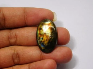 Piedra de labradorita natural arco iris espectrolita cabujón piedra preciosa 28 quilates ME-8578 - Imagen 1 de 4