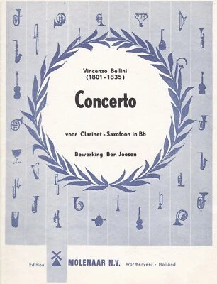 Concerto pour clarinette Vincenzo Bellini Partition - Photo 1/2