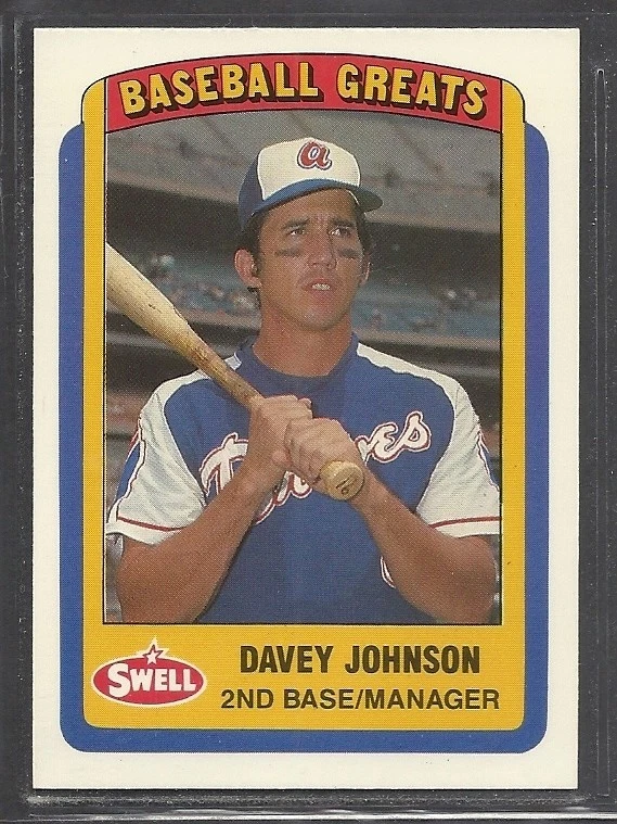 1990 Swell Baseball Greats - #61 - Davey Johnson - Atlanta Braves - Image 1 of 1