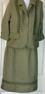 Koret Press Petite SZ 6 Skirt Suit Polyester Timeless Classic Glam - Picture 1 of 5