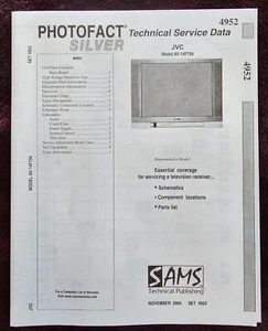 Sams Photofact 4952 Service Manual for JVC AV-14F704 - Picture 1 of 1
