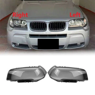 Cubierta de lente de faro izquierda+derecha para BMW X3 E83 2004-2010 Foto 1 de 4