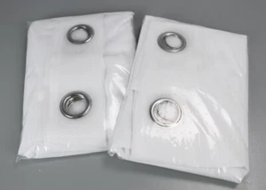 Albani Ösenschal Set "knit" weiß 130 x 245cm Vorhang Schal 2 Vorhänge B23-JK - Bild 1 von 4