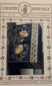 Vintage 1991 Tole Painting Pattern: Document Box with Carnations by Helen Jeglic - Imagen 1 de 4