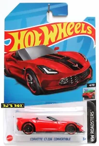 2023 Hot Wheels CORVETTE C7 Z06 CONVERTIBLE Red Chevy #34 HW Roadsters 4/10 New - Bild 1 von 9