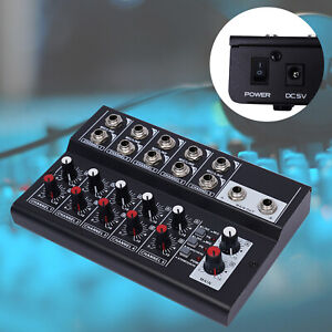 10-Channel Mini Microphone Audio Mixer DJ Sound Mixing Console Amplifier 