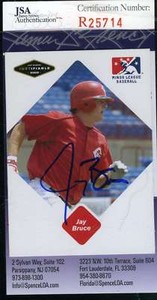 Jay Bruce 2005 Just Rookie Jsa Coa Hand Signed Authentic Autographed Reds