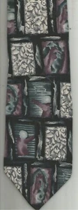 Jerry Garcia Stonehenge Ltd. 100% Silk Necktie geometric FREE SHIPPING - Picture 1 of 2