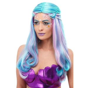 Pastell-Perücke Elfe für Damen Cosplay Langhaarperücke Meerjungfrau-Perücke Fee - Bild 1 von 1