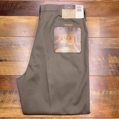 Haggar Great American хаки мужские 34x29 оливковый без морщин расслабленный крой новый - Изображение 1 из 4