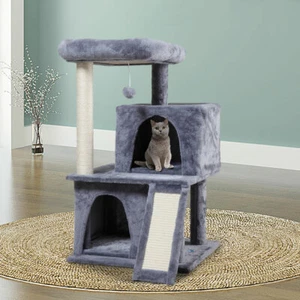 Tiragraffi albero gatto 34'' condominio torre arrampicata animale domestico gattino gatto casetta gioco giocattolo - Foto 1 di 12