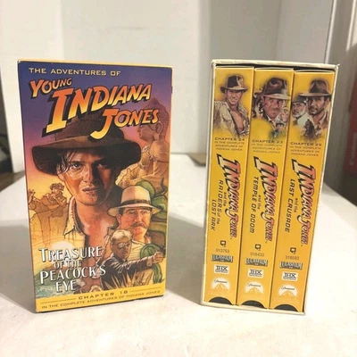 COMPLETE ADVENTURES OF INDIANA JONES VHS BOXSET trilogy young Indy  - Image 1 of 4