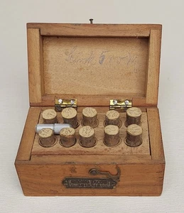 Furnituren Kiste GEORG JACOB LEIPZIG Holz Schatulle Uhren Ersatzteile alt antik - Bild 1 von 9