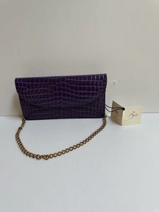 BUTI ITALY ORIGINAL #7175 ECHTLEDER LILA CLUTCH TASCHE 10”X 5,5” NEU MIT ETIKETT LESEN! - Bild 1 von 24