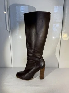 70’s style River Island Knee High Leather Boots Hardly Worn Size 41/8 - Picture 1 of 15