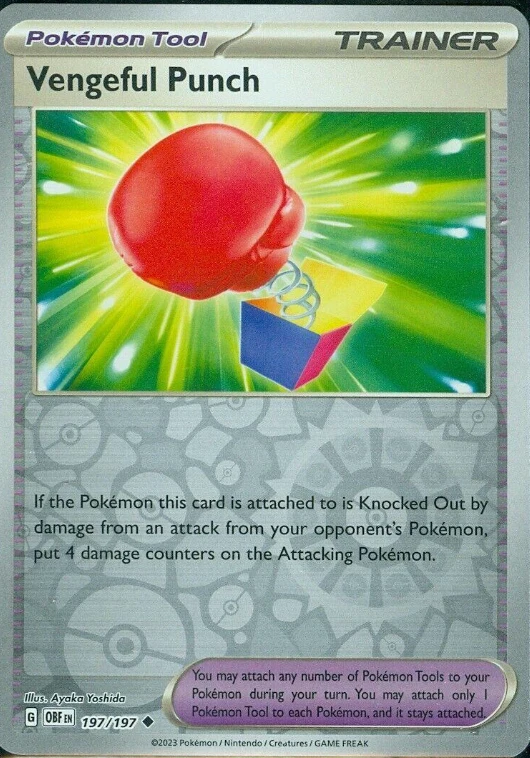 Vengeful Punch | Obsidian Flames 197/197 | Reverse Holo - Image 1 of 1