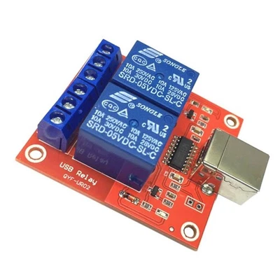 2 Channel USB Relay Module Programmable Computer Control USB - Image 1 of 4