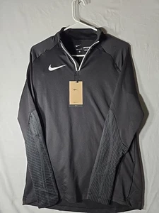 Neu mit Etikett Nike Herren DRI-FIT Fußball STRIKE DRILL TOP 1/4-Reißverschluss DR2294-010 schwarz Größe M  - Bild 1 von 7