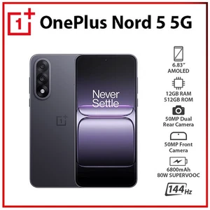 (Nuevo) Teléfono Móvil OnePlus Nord 5 5G GRIS 12GB+512GB Doble SIM Desbloqueado Android - Imagen 1 de 6