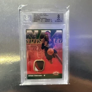 2003-04 Allen Iverson Fleer Focus Game Worn Jersey /99 BGS 8 - Picture 1 of 4