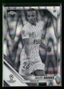 2021-22 Topps Chrome UEFA Champions Jules Koundé Black White Ray Wave Refractor - Bild 1 von 2