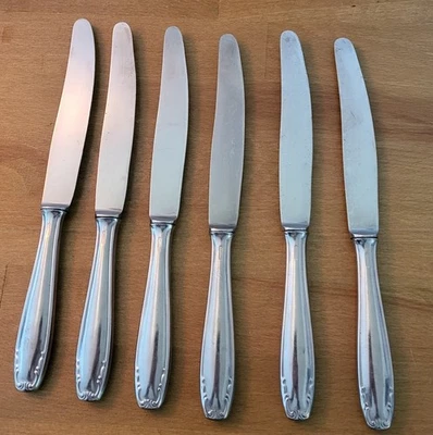 6 rostfreie Tafelmesser lang Messer Besteck alte Serie Edelstahl Vintage 1 - Bild 1 von 4