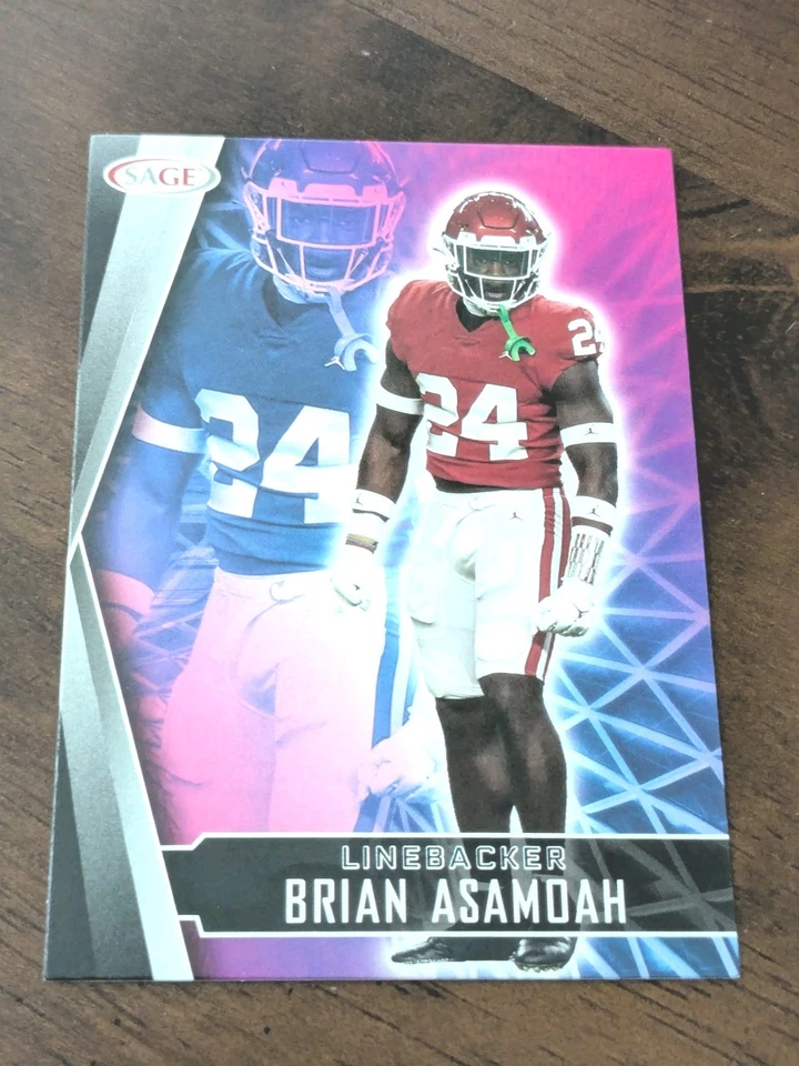 2022 SAGE High Series Football Brian Asamoah RC  U.Oklahoma/Vikings Card#183 - Image 1 of 2