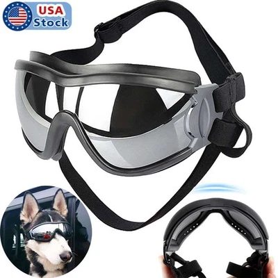 Adjustable Pet Dog Goggles Glasses Snow Windproof UV Protection Sunglasses Eye - Image 1 of 4