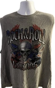 Celebrate Patriotic Tank Top Mens Size 2XL Gray Rock & Roll Legends Graphic - Picture 1 of 1