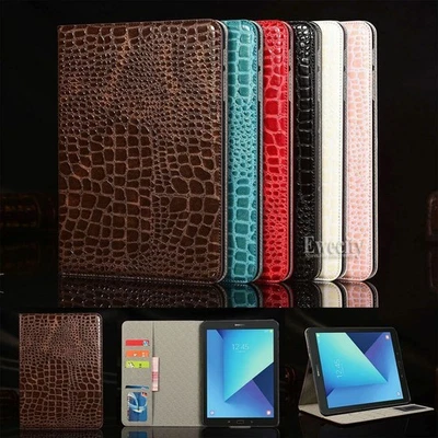 Folio Crocodile PU Leather Smart Magnetic Case Cover For Samsung Galaxy Tab - Image 1 of 4