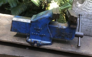 Vintage RECORD No 100 Bolt on Vice 4" SHEFFIELD Bench old tool Metal ENGLAND 7Kg - Picture 1 of 20