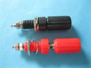 80 pcs Binding Post For 4mm Banana Plug 2 Colors Red & Black 45mm Long New - Picture 1 of 3