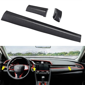 Center Dashboard Cover Trim Fit for Honda Civic 10th 2016-2021 Carbon Fiber Look - Bild 1 von 10