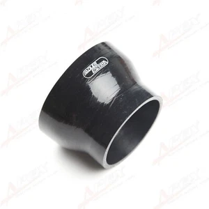 4Ply 4.5" To 3.5'' inch Straight Reducer 76.2mm Silicone Hose Coupler Pipe Black - Picture 1 of 7