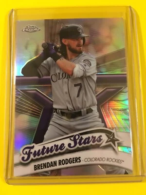 🔥🔥2020 Topps Chrome BRENDAN RODGERS Future Stars #FS-12 Colorado Rockies - Image 1 of 2