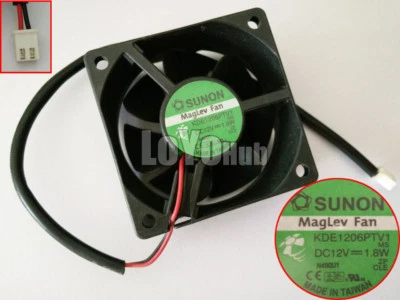 NEW SUNON KDE1206PTV1  DC12V 1.8W 60x60x25mm cooling fan 2wire 2-Pin - Image 1 of 4