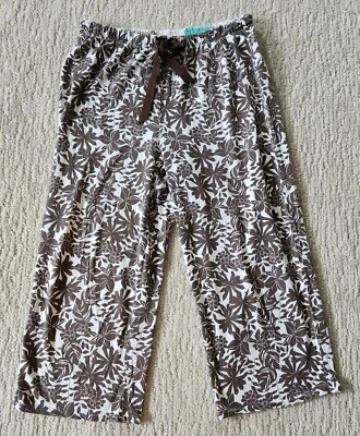 NAUTICA sleepwear crop-pants brown/white floral (S) 100% cotton - Image 1 of 4