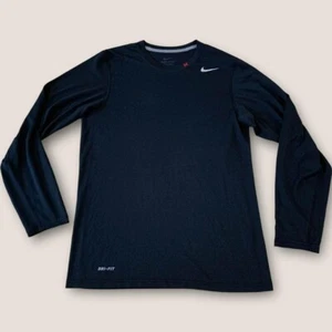 University of Maryland Nike T-Shirt Men’s Size Small Black Dri-Fit Long Sleeve - Picture 1 of 5